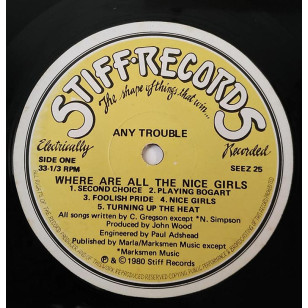 Any Trouble - Where Are All The Nice Girls 1980 Hong Kong Vinyl LP ***READY TO SHIP from Hong Kong***